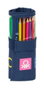Benetton Plumier Roulant 27 Pièces Damero 7x20x7cm - Idéal Enfant 36 Mois - Langue Espagnol