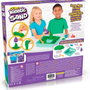 Spin Master Bac à sable Vert Kinetic Sand - 450g de sable, 4 moules, outils et plateau - Jouet créatif dès 3 ans