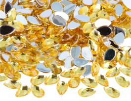 Innspiro Gemmes acryliques goutte jaune 8x13mm 2000u.