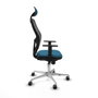 Piqueras y Crespo Chaise de Bureau 1D086G1 Noir Vert pétrole