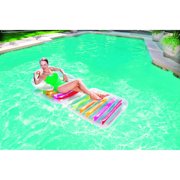 Bestway Chaise longue gonflable High Fashion Arc-en-ciel 201 x 89 cm