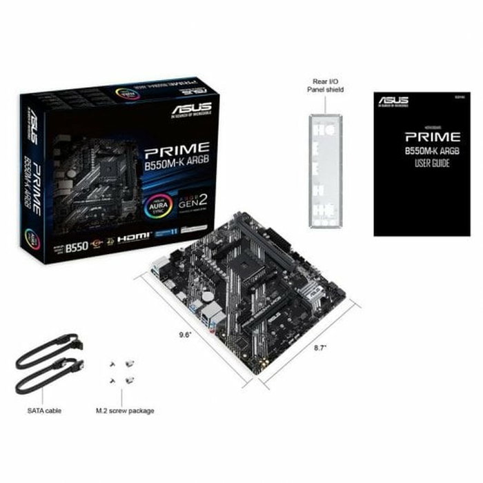 Asus Prime B550M-K ARGB Black/Light gray Asus Prime B550M-K ARGB Black/Light gray