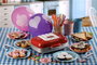 Ariete 1972/00 - Sandwichera Multifonction 3 en 1 pour Sandwiches, Donuts et Cupcakes, Design Rétro, Rapide et Facile à Utiliser, Rouge