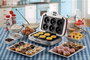 Ariete 1972/00 - Sandwichera Multifonction 3 en 1 pour Sandwiches, Donuts et Cupcakes, Design Rétro, Rapide et Facile à Utiliser, Rouge