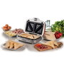 Ariete 1972/00 - Sandwichera Multifonction 3 en 1 pour Sandwiches, Donuts et Cupcakes, Design Rétro, Rapide et Facile à Utiliser, Rouge