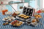 Ariete 1972/00 - Sandwichera Multifonction 3 en 1 pour Sandwiches, Donuts et Cupcakes, Design Rétro, Rapide et Facile à Utiliser, Rouge