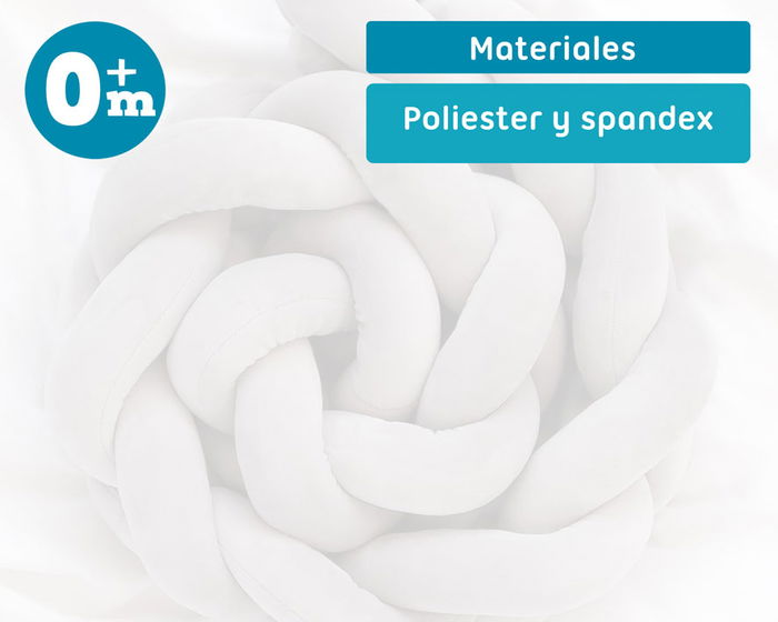 KioKids Protecteur de Lit bébé en Treillis de 1,5 mètres Couleur Gris pour Cuna et Lit d'Enfant - Prévention des Chocs et Décoration Chambre