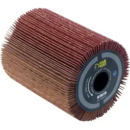 Fartools Brosse à lamelles abrasives pour ponçage bois et métal Ø80mm, Longueur 100mm, Grain A80, Compatible REX80