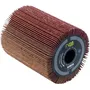 Fartools Brosse à lamelles abrasives pour ponçage bois et métal Ø80mm, Longueur 100mm, Grain A80, Compatible REX80