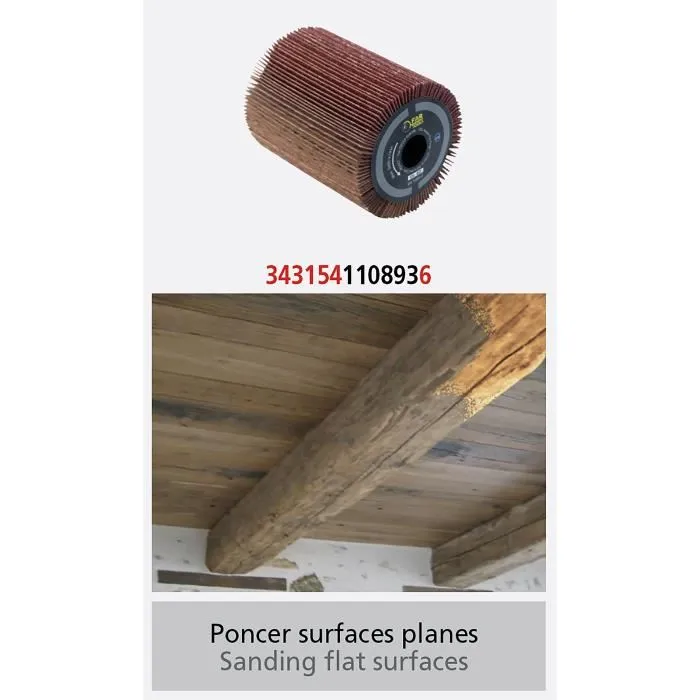 Fartools Brosse à lamelles abrasives pour ponçage bois et métal Ø80mm, Longueur 100mm, Grain A80, Compatible REX80