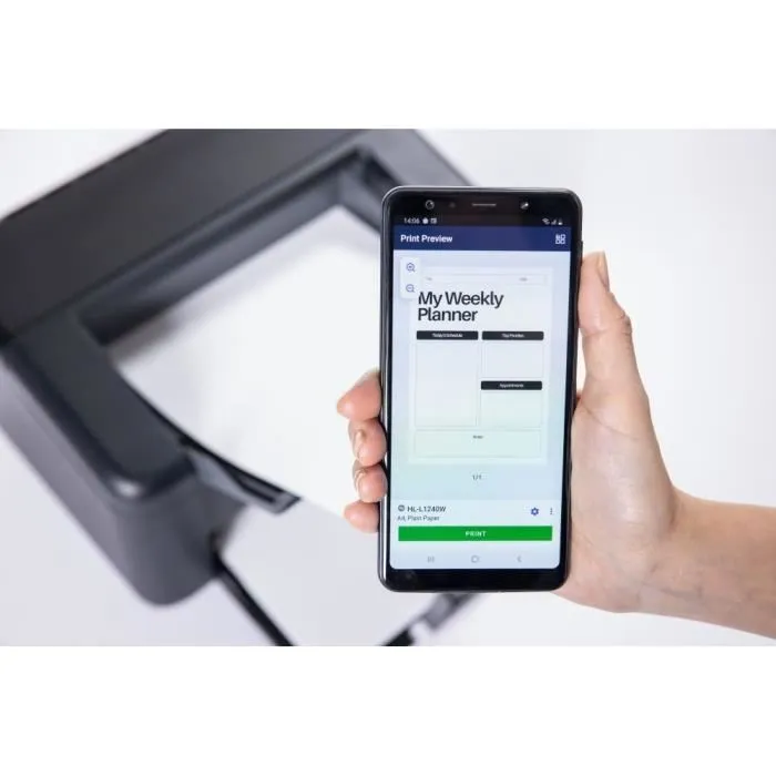 Brother HL-L1240W - Imprimante laser monochrome monofonction A4 - Wi-Fi, Wi-Fi Direct - Vitesse jusqu'à 20 ppm