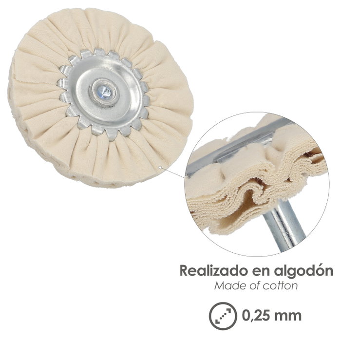 WOLFPACK LINEA PROFESIONAL Disque de polissage en tissu pour perceuse Ø80mm