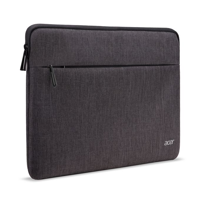 Acer Housse de protection pour ordinateur portable 14" - Poche avant, étanche, gris foncé deux tons, fermeture métal durable
