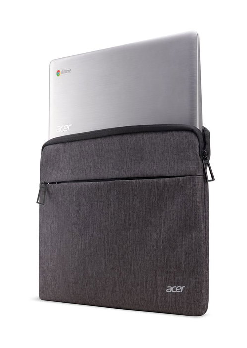 Acer Housse de protection pour ordinateur portable 14" - Poche avant, étanche, gris foncé deux tons, fermeture métal durable