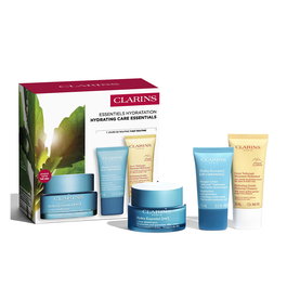 Clarins Crème Hydratante Hydra Essentiel Visage Coffret 3 Pièces - Crème 50 ml + Masque 15 ml + Nettoyant 30 ml pour Tous Types de Peau