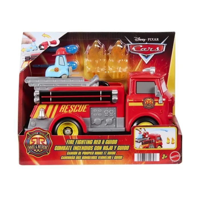 Cars Disney Coffret véhicule et accessoires Red & Guido Cars Disney Coffret véhicule et accessoires Red & Guido