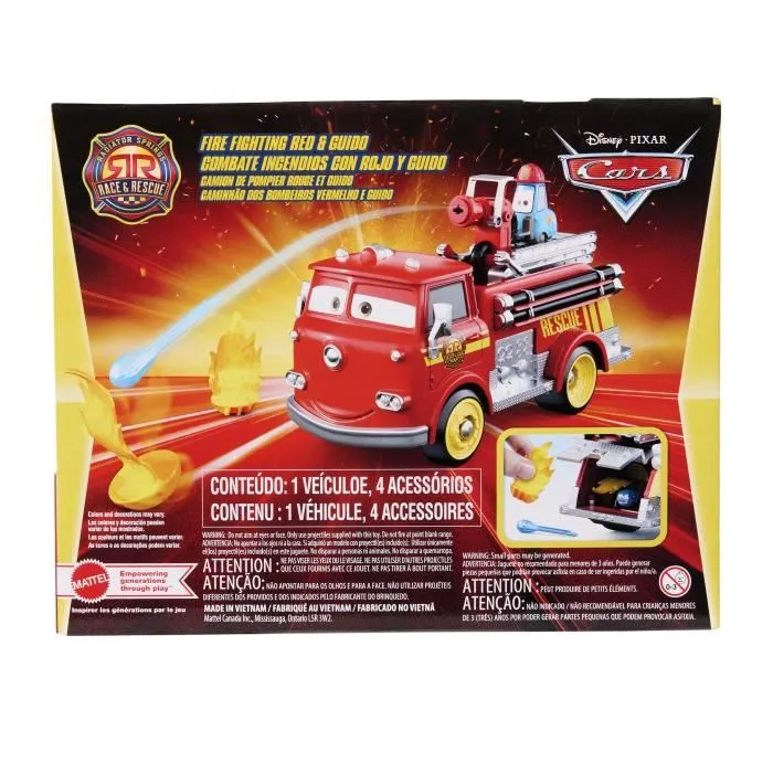 Cars Disney Coffret véhicule et accessoires Red & Guido Cars Disney Coffret véhicule et accessoires Red & Guido