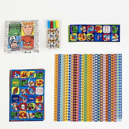 Pack de stickers 1000 pièces Marvel - Avengers et Spider-Man (21,5 x 21,5 x 5,2 cm)