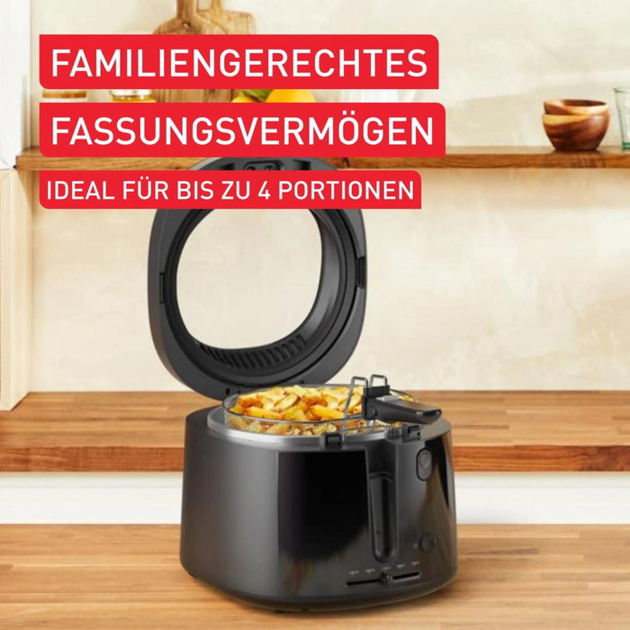 Tefal FF 2528 Vision Fritteuse, Black / Silver