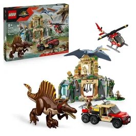 LEGO Jurassic World 76976 Mission Aérienne avec Spinosaure et Quetzalcoatlus, 984 Pièces, 4 Minifigurines