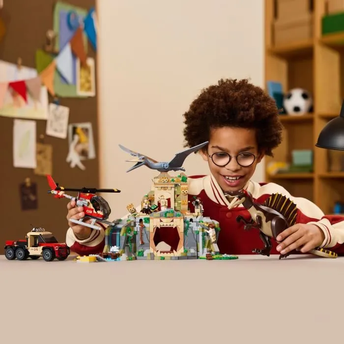 LEGO Jurassic World 76976 Mission Aérienne avec Spinosaure et Quetzalcoatlus, 984 Pièces, 4 Minifigurines