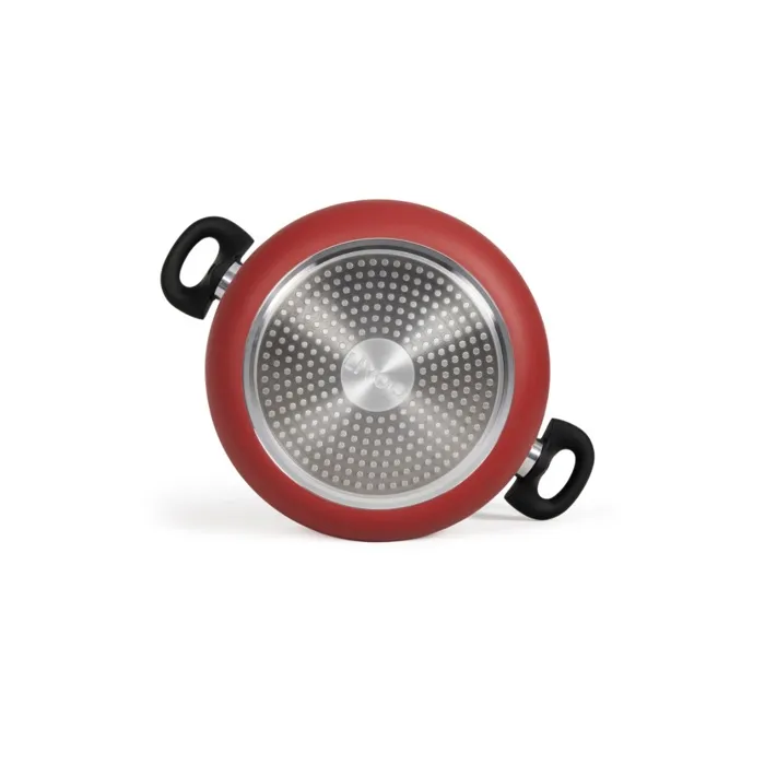 Livoo MEP151R - Faitout antiadhésif en aluminium de 28 cm compatible induction, tout feux, avec poignées thermorésistantes - Rouge Livoo MEP151R - Faitout antiadhésif en aluminium de 28 cm compatible induction, tout feux, avec poignées thermorésistantes - Rouge