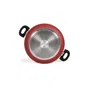Livoo MEP151R - Faitout antiadhésif en aluminium de 28 cm compatible induction, tout feux, avec poignées thermorésistantes - Rouge
