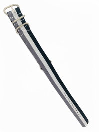 Ene Bracelet de montre textile gris tricolore 23 mm