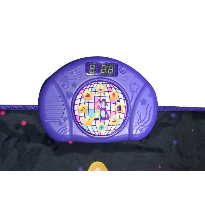 Lexibook DM10 - Tapis de danse électronique avec touches lumineuses, enceinte intégrée et Bluetooth - 6 modes de jeu - Violet/Jaune