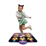 Lexibook DM10 - Tapis de danse électronique avec touches lumineuses, enceinte intégrée et Bluetooth - 6 modes de jeu - Violet/Jaune