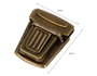 Innspiro Lot de 2 fermoirs Tupi rectangulaires en acier finition or vieil 45x37 mm