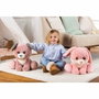 Gipsy Toys Peluche Puppy Eyes Pets - Chien rose et gris - 40 cm