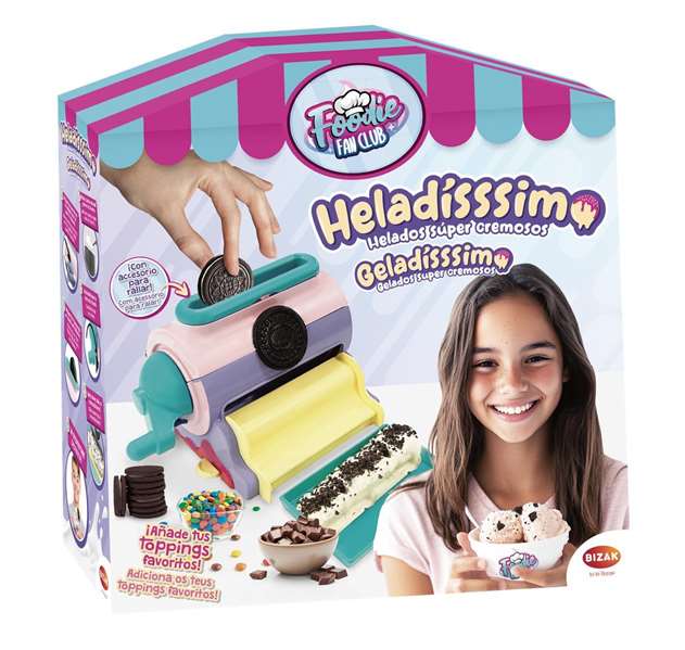 Bizak Jeu Heladississimo pour Personnaliser les Glaces - Inclut Pot, Cuillère et Livre de Recettes - Version Espagnole