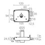 Serrure en applique Micel Acier Gauche