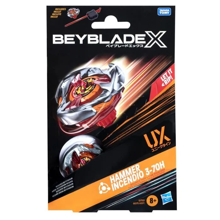 Beyblade X Starter Pack Hammer Incendio 3-70H UX avec lanceur