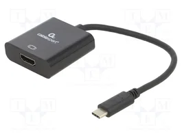 GEMBIRD Adaptateur Cablexpert HDMI 2.0 et USB 3.1, 0,15m, noir