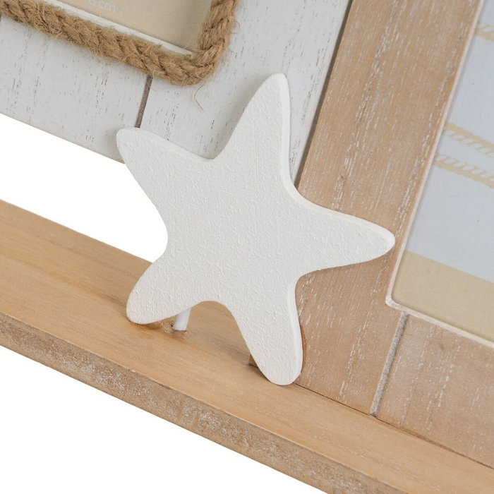 BigBuy Home Cadre photo Blanc Naturel Bois MDF BigBuy Home Cadre photo Blanc Naturel Bois MDF