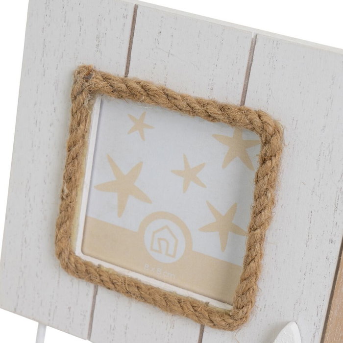 BigBuy Home Cadre photo Blanc Naturel Bois MDF BigBuy Home Cadre photo Blanc Naturel Bois MDF