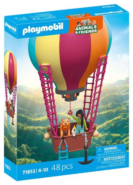 PLAYMOBIL Voyage en montgolfière Animals et Friends 71853