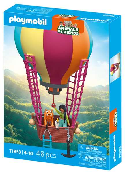 PLAYMOBIL Voyage en montgolfière Animals et Friends 71853