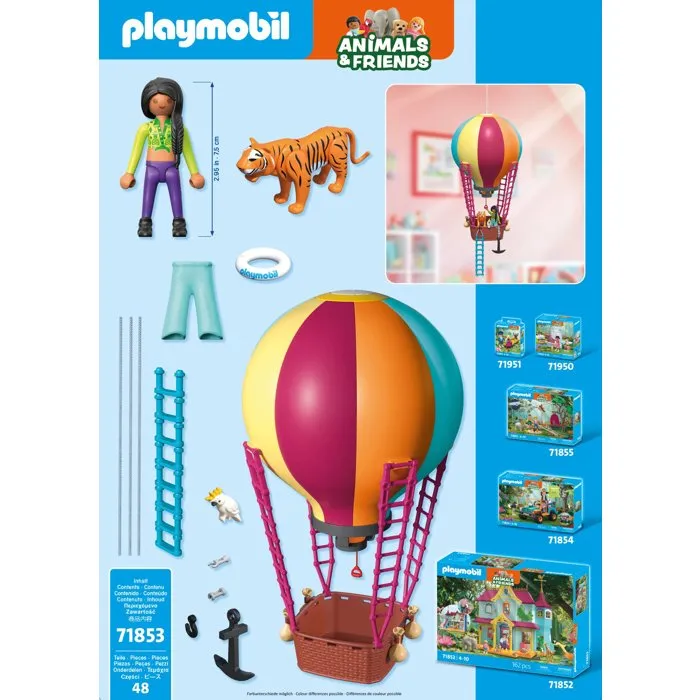 PLAYMOBIL Voyage en montgolfière Animals et Friends 71853