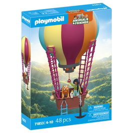 Playmobil 71853 À la Conquête des Cieux Voyage en Montgolfière avec Tigre et Cacatoès - Jeu de Construction Enfants 4 Ans et Plus