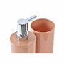 Ensemble de Bain DKD Home Decor Naturel Gris Orange Corail Aluminium Bambou PS Moderne (9 x 7 x 16 cm) (2 Unités) (7 x 7 x 16 cm