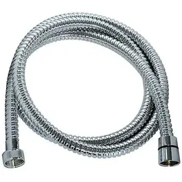 Edouard Rousseau Flexible de douche universel 1,5 m en inox chromé compact avec écrous métal, résistance 25 kg et joints