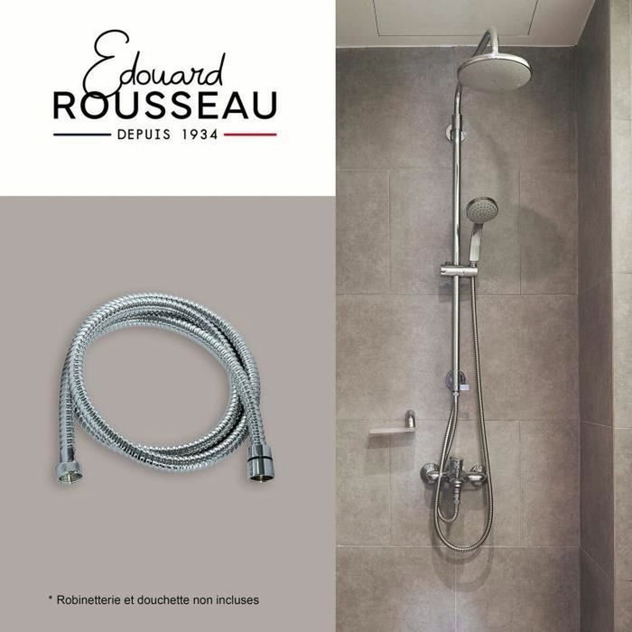 Edouard Rousseau Flexible de douche 1,50 m inox chromé Edouard Rousseau Flexible de douche 1,50 m inox chromé