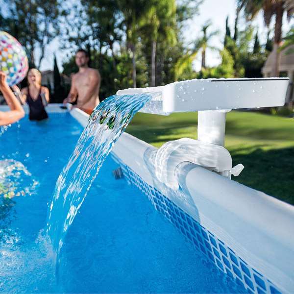 Intex Fontaine de piscine avec éclairage LED multicolore, adaptable, dimensions 38 x 33.5 x 31.5 cm