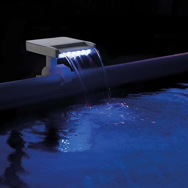 Intex Fontaine de piscine avec éclairage LED multicolore, adaptable, dimensions 38 x 33.5 x 31.5 cm