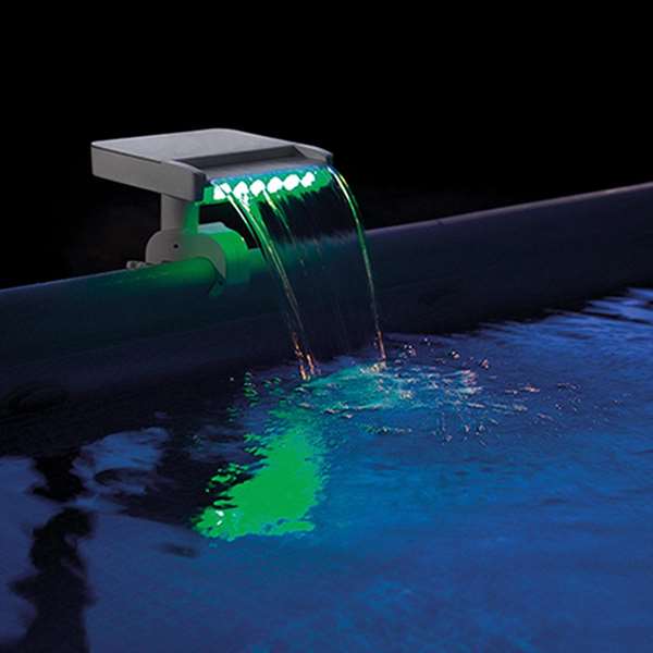 Intex Fontaine de piscine avec éclairage LED multicolore, adaptable, dimensions 38 x 33.5 x 31.5 cm
