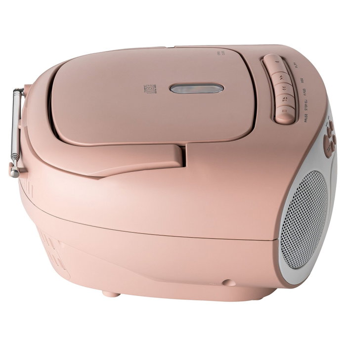 Reflexion RCR2260 Boombox Radio-CD-Kassette Blanc/Rose Reflexion RCR2260 Boombox Radio-CD-Kassette Blanc/Rose