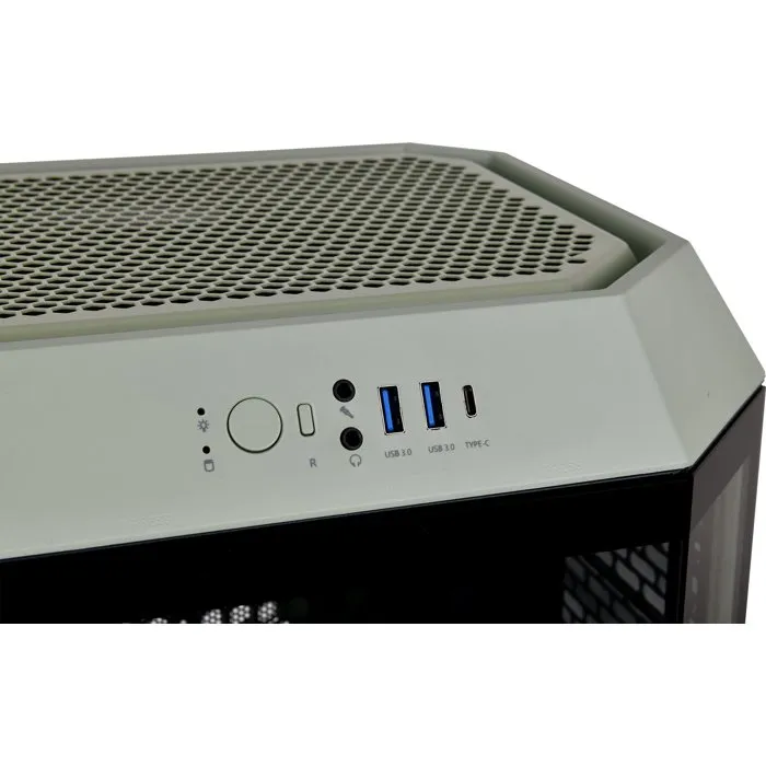 Thermaltake Boîtier PC Moyen Tour The Tower 300 CA-1Y4-00SEWN-00 Micro-ATX, Format Mini Tour, 2x140mm, USB-C, 3 Panneaux Verre Trempé, Vert Matcha